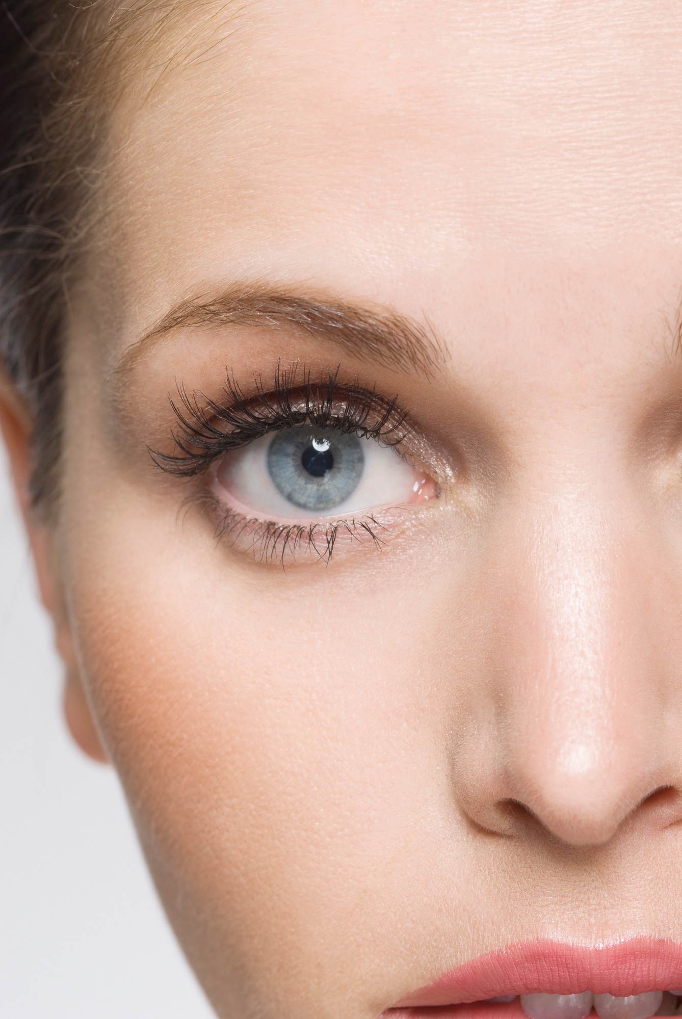 close up of female eye
